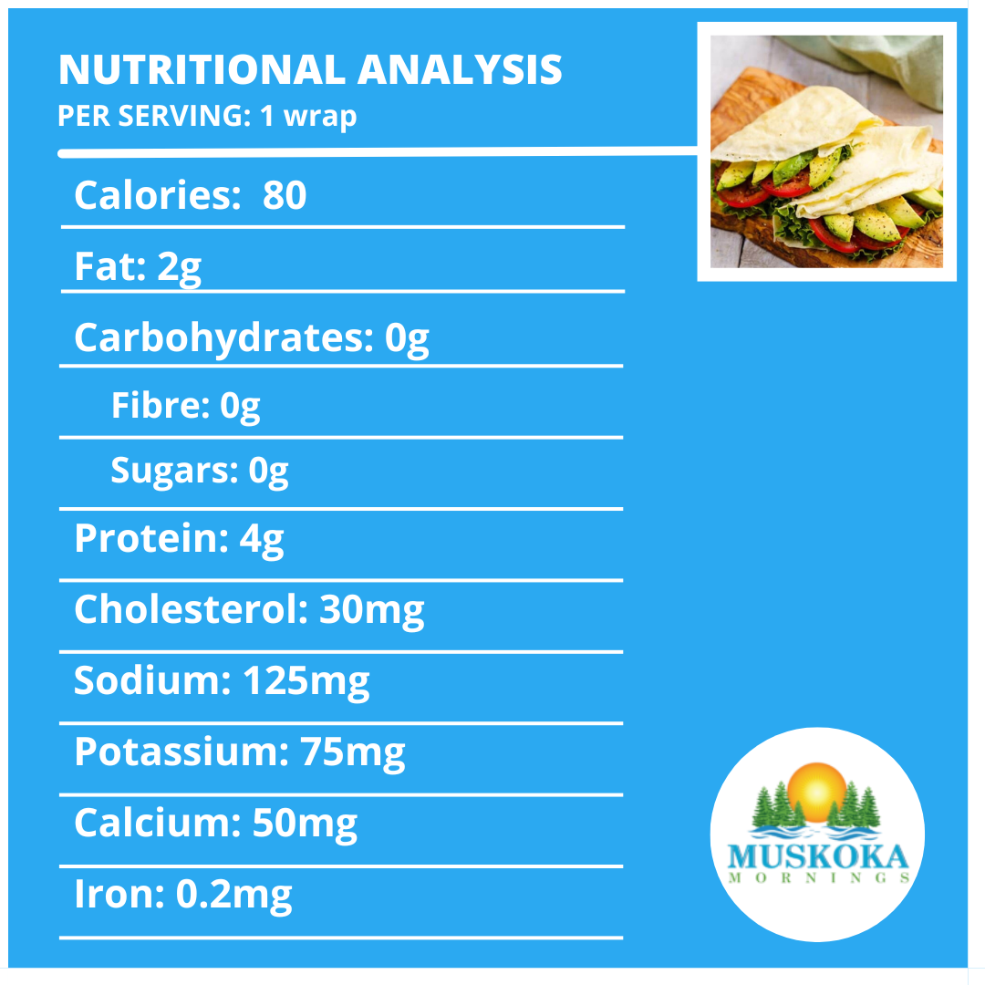 Protein Wraps Nutritional Labels