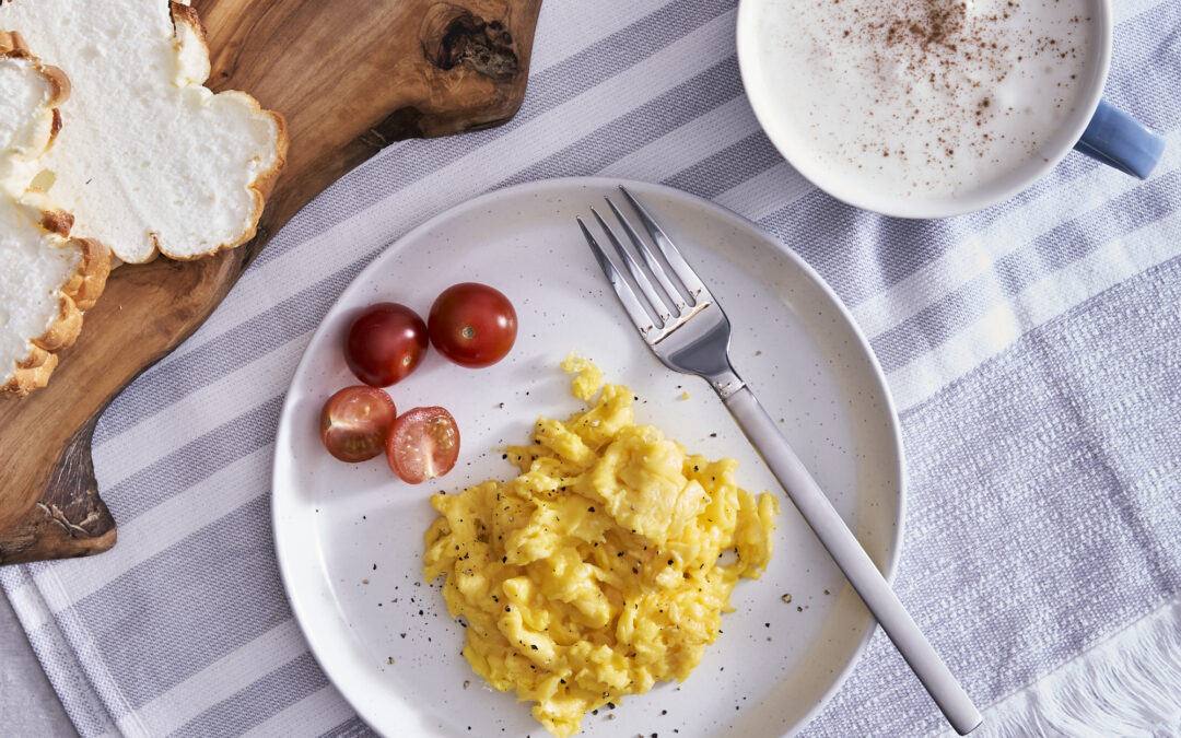 protein boosted scrambled eggs